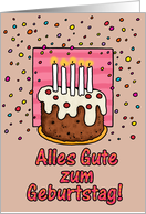 happy birthday card - German card