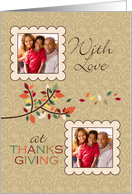 With Love at Thanksgiving Customizable Photo card