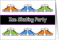 Ice Skating Party Invitation, Birthday Ice Skate Border card