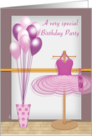 Birthday Party Invitation Girls Ballet Dance card