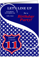 11th Birthday Party Law Enforcement Theme Custom Textx card