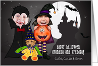 for Grandparents Kids Halloween Costume 3 Photo Custom card
