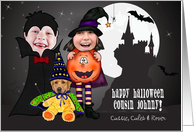 for Cousin Kids Halloween Costume 3 Photo Custom card