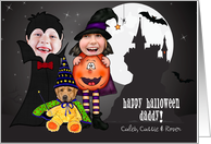 for Daddy Kids Halloween Costume 3 Photo Custom card