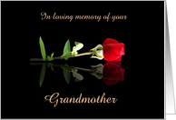 Customized For Friend or Family Sympathy Card In Loving Memory Rose card