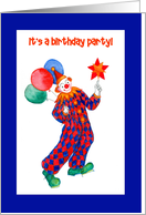 Colourful Clown Kids’ Birthday Party Invitation Card