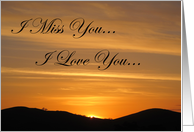 I Miss You Sunset - Pleasanton, CA card