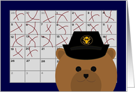 Calendar Counting Down the Days! - To Army Enlisted/Daughter card