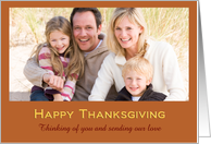 Happy Thanksgiving - photo card with customizable text card