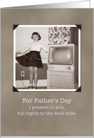 Father’s Day Humorous Retro Boob Tube Card