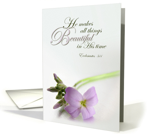 He Makes All Things Beautiful - Purple Flower Notecard card (1021989)
