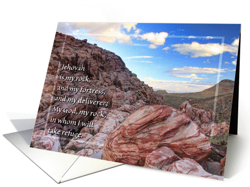 Jehovah is My Rock - Scripture Note card (1024321)