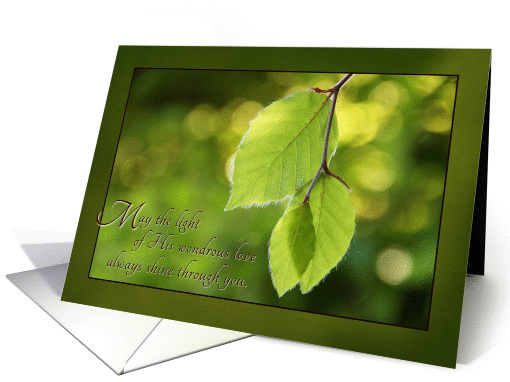 The Light of His Love - Congratulations on your Baptism card (1099140)