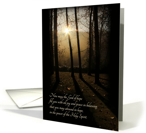 God of Hope - Sun Through the Trees Note card (1159960)