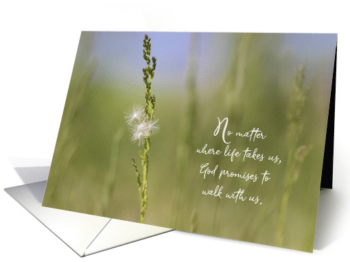 God Walks With Us Through Life's Challenges Encouragement card