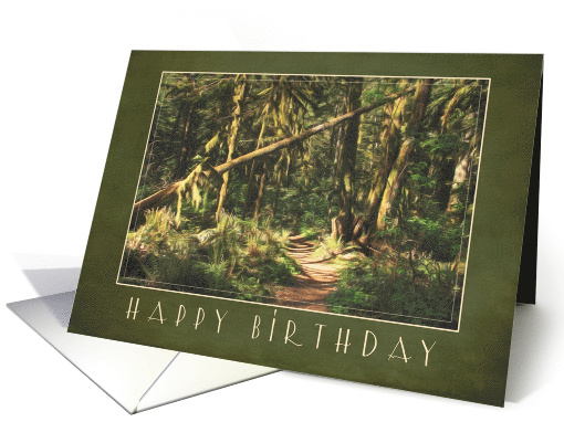 Path in the Woods Happy Birthday card (1669196)