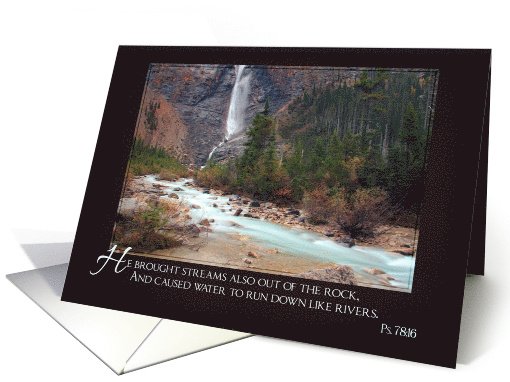 God's Creation in Streams from Rock Scripture Note card (1675054)