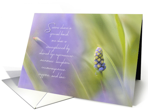 Sisterly Bond Grape Hyacinth Birthday card (1688938)