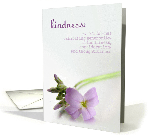 Kindness - Thank You Card with Purple Flower card (933819)