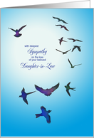 Sympathy for loss of a daughter-in-law card with birds card