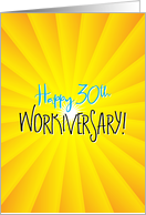 Work Anniversary Happy 30th Workiversary card
