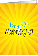 Work Anniversary Happy 20th Workiversary card