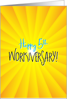 Work Anniversary Happy 5th Workiversary card