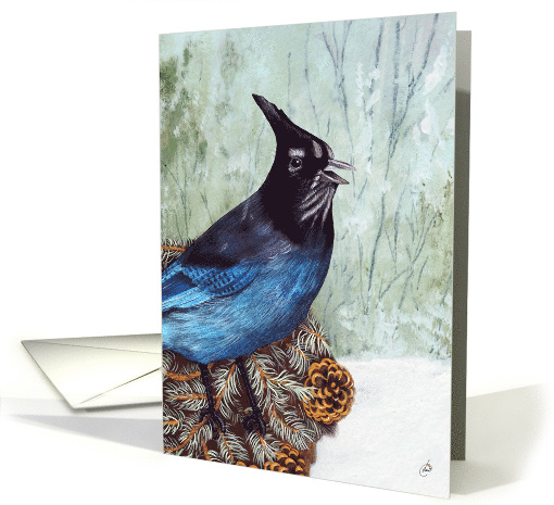 Stellar's Jay, Songbird, Feeling Blue, Encouragement card (1597944)