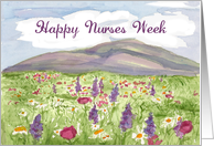 Happy Nurses Week Mountain Meadow Landscap card