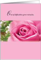 Miracle Rose Religious Thinking of You with Prayer card