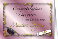 Congratulations, Daughter, Master’s Degree card