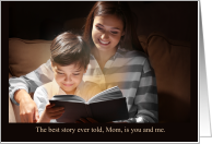 From Only Son to Mom on Mother’s Day Best Story card