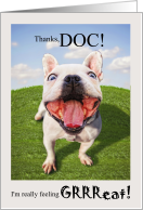 Funny Veterinary Thank You from the Dog card