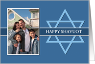 Happy Shavuot Photo Card with Star of David card