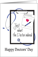 Hand Lettered Doctors’ Day 2024 Just What the Doctor Ordered card