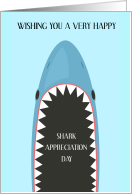 Shark Appreciation Day July 14th Cartoon Shark Jaws card