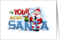Shhh! Teasing Secret Santa Greeting card