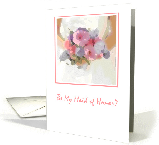 Impressionism Be My Maid of Honor Bridal Attendant Wedding... (144611)