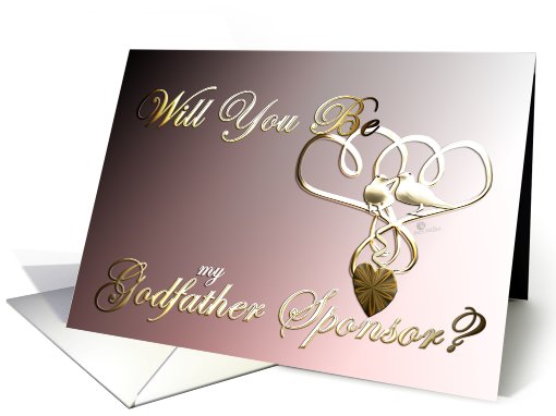 Will You be my Godfather Sponsor Wedding invitation... (407549)