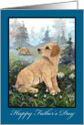 Golden Retriever Dog Father's Day Card For Dad