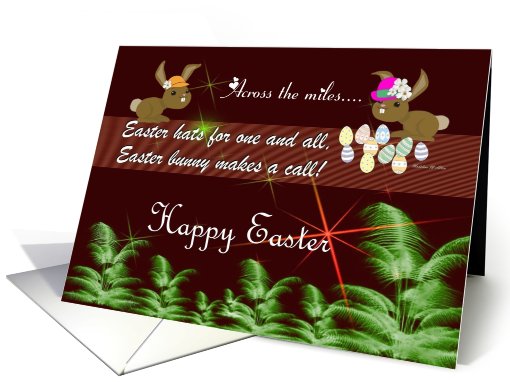 Happy Easter ~ Across The Miles ~ Bunnies With Hats /... (754498)