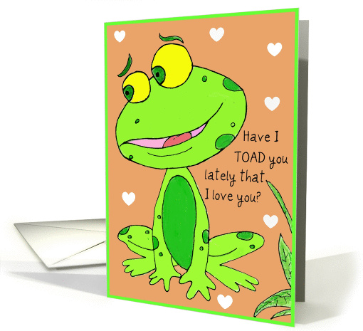 I Love you funny frog card (834193)