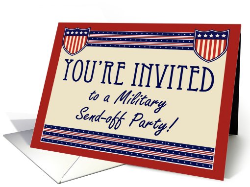 Military Send-off Party Invitations, Army Navy, Marine or... (681133)