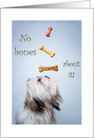 No Bones About it Shih Tzu Dog Trainer Thank You card