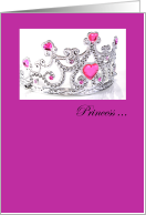 Pink Princess Tiara Adoption Welcome to the Family card