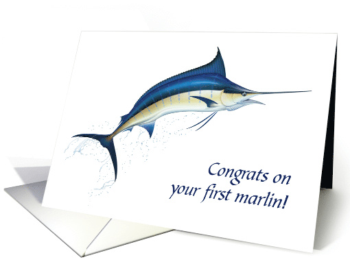 First Marlin Catch Fishing Congratulations card (1257734)