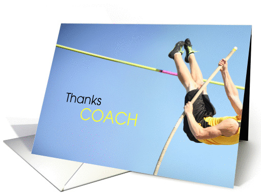Thank You Pole Vaulting Coach Athlete card (1273902)