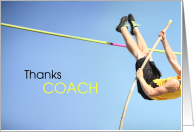 Thank You Pole Vaulting Coach Athlete card