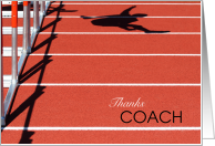 Thank You Coach Hurdles Track & Field Empty Track card