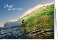 Beach Surf Boading Dad Keeping it Real Father’s Day card